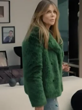 S02 Kaitlin Olson Green Fur Jacket Front View