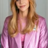S02 Kaitlin Olson Pink Leather Blazer Front View