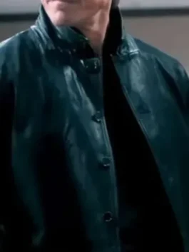 S02 Steve Howey Black Leather Jacket Closure