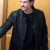 S02 Steve Howey Black Leather Jacket Front View