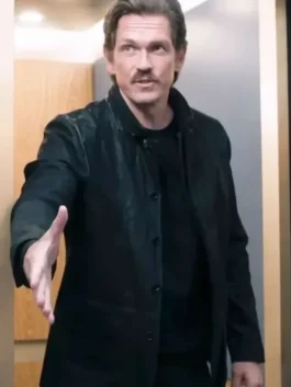 S02 Steve Howey Black Leather Jacket View