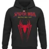 Spider Man Brand New Day Black Hoodie with bold movie-inspired casual styling.