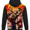Street Fighter Movie Black Hoodie with bold gaming-inspired casual styling.