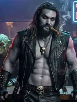 Supergirl Jason Momoa Leather Vest with rugged movie-inspired sleeveless styling.