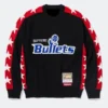 Supreme x Mitchell And Ness Team Sweater front view showing team graphic, collar, and clean sweater fit