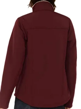 Burgundy jacket inspired by Gracie Pryce in Heartland Season 19.