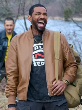 The Boys S05 Laz Alonso Brown Jacket with rugged TV series-inspired styling.