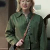 The Brokenwood Mysteries S10 Kristin Sims Green Jacket front view.