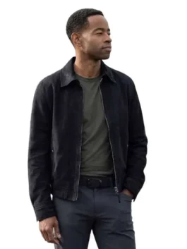 The Rookie North 2026 Alex Holland Suede Leather Jacket with sharp TV series styling.