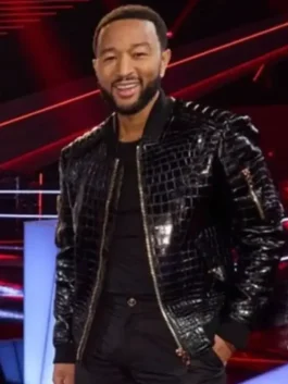The Voice John Legend Crocodile Jacket Closure View