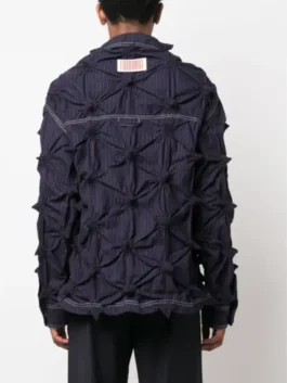 The Voice S27 Conor James Blue Spikey Jacket Back View