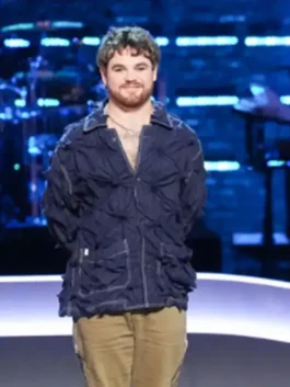 The Voice S27 Conor James Blue Spikey Jacket Front View
