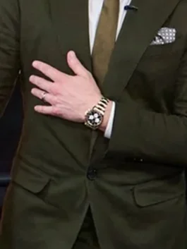 The Voice S27 Michael Buble Green Suit Close-Up View