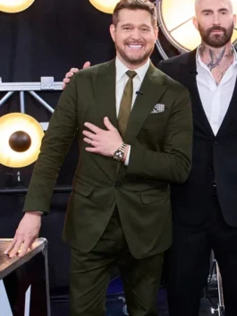 The Voice S27 Michael Buble Green Suit Front View