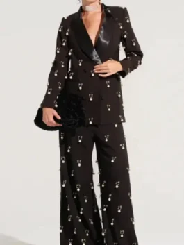 The Voice S27 Pearl Embellished Blazer Front