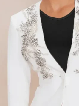 The Voice S28 Jazz Mckenzie Embellished Coat Close-Up View