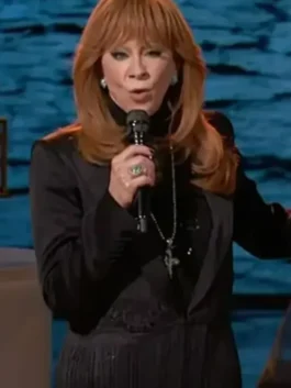 The Voice S28 Reba Mcentire Fringe Blazer Front