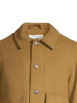 The Voice S28 Revel Day Brown Wool Jacket Close-Up