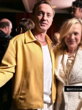 Tom Felton yellow jacket with bright color and clean front styling.