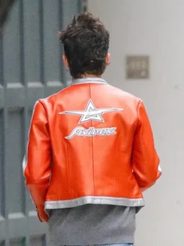 2026 Avirex leather jacket with bold celebrity-inspired look.
