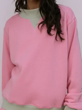 Two Tone Classic Mockneck Sweatshirt Front Look