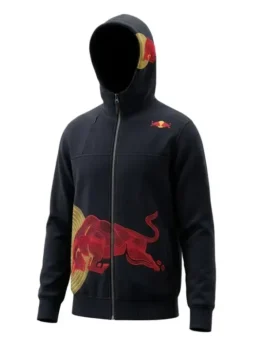 Vintage Red Bull Big Embroidered Logo Racing Hoodie front look showing hooded shape and racing hoodie design