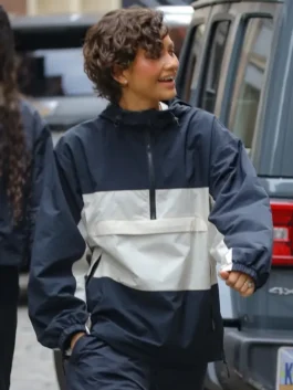 Zendaya hooded jacket inspired by her SoHo Street 2026 fashion look.