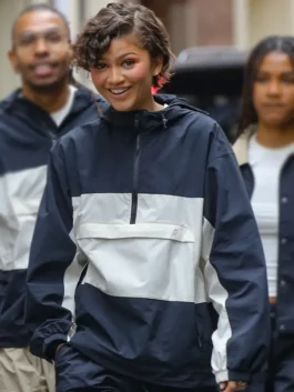 Zendaya SoHo Street 2026 Hooded Jacket with chic celebrity streetwear styling.