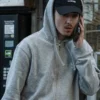Adidas Backyard Legends Timothee Chalamet Tracksuit with grey fleece body and relaxed sporty fit