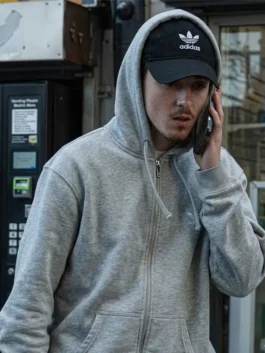 Adidas Backyard Legends Timothee Chalamet Tracksuit with grey fleece body and relaxed sporty fit