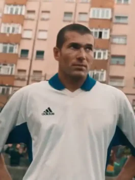 Backyard Legends Zinedine Zidane Jersey in white polyester with shirt collar and clean football style