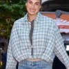 Roland Garros Aryna Sabalenka Jacket with checkered texture, cropped cut, and stylish event-ready finish