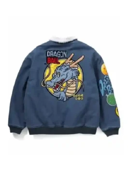 Dragon Ball x BREEZE Denim Boa Jacket Back Flat Lay