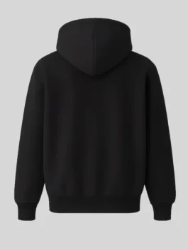 Drake Ovo Iceman Hoodie black back view with smooth fleece body, hooded shape, and clean rear styling