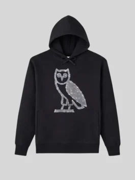 Drake Ovo Iceman Hoodie front view with soft fleece texture, pullover hood, and clean casual styling