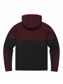 Gymshark Onyx 5.0 Seamless Hoodie red back view with smooth fabric and clean hooded rear shape
