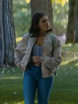 Shop The Hannah Wells 2026 TV Series Off Campus Ella Bright Bomber Jacket
