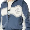 Back flat view of Hollister Shelby McLaren Track Jacket with large Shelby text branding