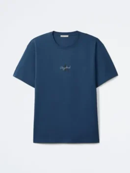 Jung Kook Calvin Klein Monogram T Shirt in blue with lightweight fabric and clean monogram styling