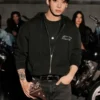 Jung Kook Calvin Klein Hoodie with fleece fabric, soft lining, kangaroo pockets, and clean zip-up styling