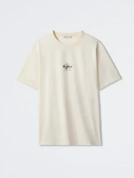 Jung Kook Calvin Klein Monogram T Shirt front view with round neck, half sleeves, and clean casual style