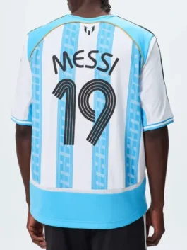 The back view of the Adidas x Kith Messi Football Jersey highlighting the premium fabric and iconic player numbering.