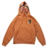 MCM x BAPE Monogram Shark Hoodie with bold shark hood detail, monogram design, and casual street style