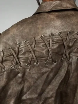 MISSGUIDED Oversized Brown Leather Bomber Jacket in brown leather with relaxed bomber styling