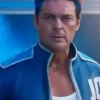 Mortal Kombat 2 Karl Urban Blue Jacket with blue leather finish, clean front shape, and fitted screen style