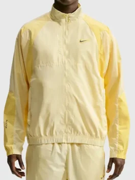 NOCTA Northstar Yellow Track Jacket in yellow polyester with athletic fit and clean zipper closure