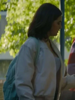 Shop The Hannah Wells 2026 TV Series Off Campus Ella Bright Bomber Jacket