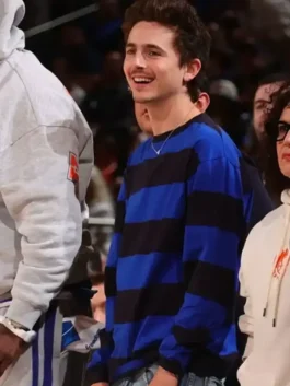 NBA Timothee Chalamet 76ers v Knicks Sweatshirt - Philadelphia 76ers v New York Knicks Game Timothee Outfit