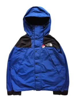 Pokemon x The North Face Mountain Jacket front view with outdoor shell styling and bold character detail
