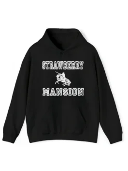 The Strawberry Mansion Hoodie designed with full length sleeves and a premium casual silhouette.